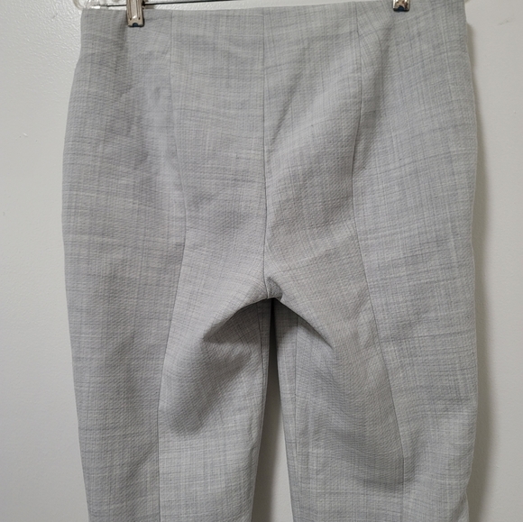 Theory Tennyson Pioneer Gray Stretch Twill Straight Leg Seamed Ankle Pant Size 8 - Picture 11 of 16